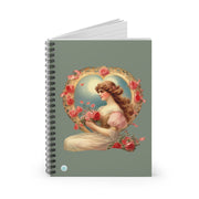 Victorian Love's Embrace Spiral Notebook -  Ruled Line Journal - Vintage Vibes