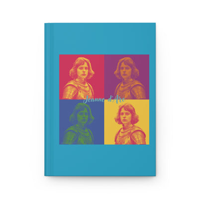 Jeanne d'Arc2 Pop Art in Turquoise Hardcover Journal Matte