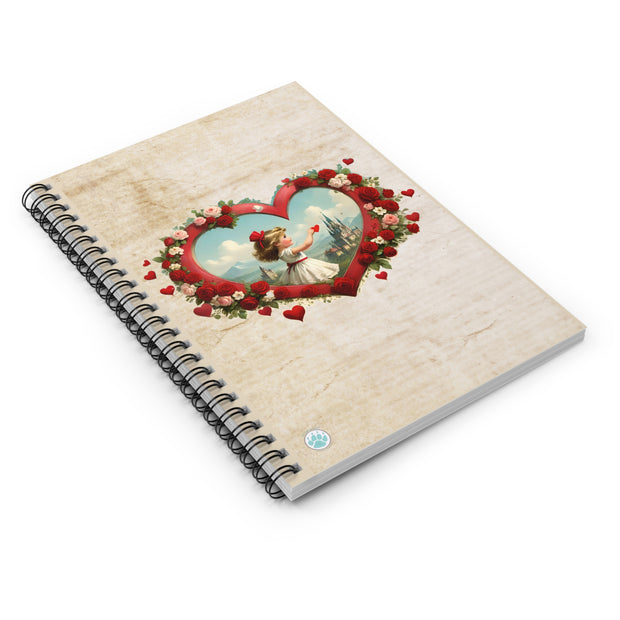 Heart of Dreams Spiral Notebook - Ruled Line - Vintage Vibes - Romance Lovers