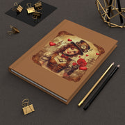 Timeless Affection Hardcover Journal in Brown - Steampunk - Valentines Day