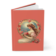 Victorian Love's Embrace Hardcover Journal Matte -  Vintage Romance - Valentine's Day - Roses - Devotion