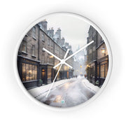 Winter Whispers in Edinburgh Wall Clock - Travel Lover - Edinburgh Scotland