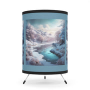 Winter's Embrace Lamp Shade - Tripod - Nature Lovers - Snowy Winter Landscape