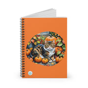 Among the Pumpkins Spiral Notebook - Pumpkin Patch Design for Fall Lovers Cat-Themed