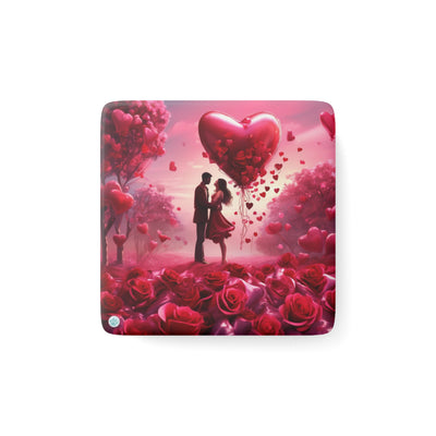 Whispers of Love Porcelain Magnet, Square - Valentines Day - Romance