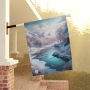 Winter's Embrace House Banner - Serene Winter Wonderland Artwork