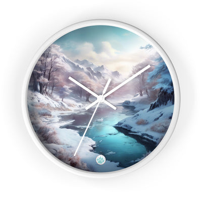 Winter's Embrace Wall Clock - Tranquil Home Decor - Nature Lovers