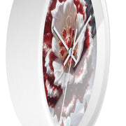 Grace in Frost Wall Clock - Tudor Rose - Winter Beauty