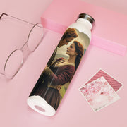 Highland Hearts Slim Water Bottle - Romantic Scottish Couple - Perfect for fans of Outlander