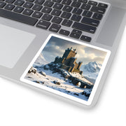 Whispers of Winter's Past Square Stickers - Castle In Winter - Architecture Lovers - Castle Lovers