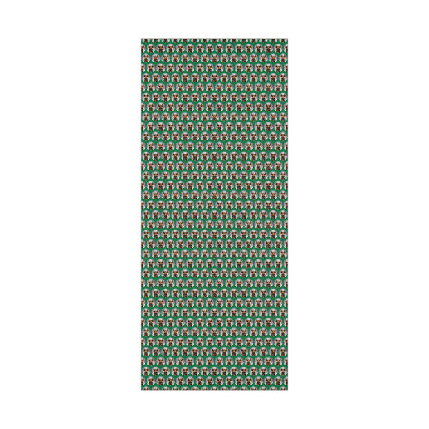 Jingle Coo in Green Wrapping Paper - Christmas Gift Wrap - Highland Coo - Scottish Cow