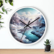 Winter's Embrace Wall Clock - Tranquil Home Decor - Nature Lovers