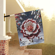 Grace in Frost Garden Banner - Tudor Rose - Winter Beauty