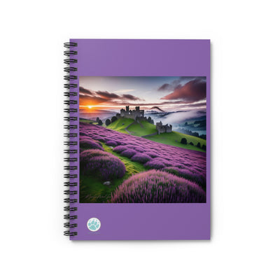 Castle in Heather Spiral Notebook - Nature Inspired Journal for Writing & Ideas - Scottish Heather