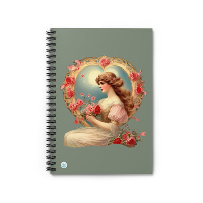 Victorian Love's Embrace Spiral Notebook -  Ruled Line Journal - Vintage Vibes