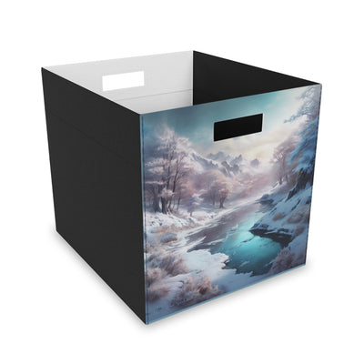 Winter's Embrace Storage Box - Serene Winter Wonderland Artwork