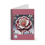 Grace in Frost Spiral Notebook - Ruled Line - Tudor Rose - Winter Beauty