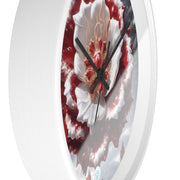 Grace in Frost Wall Clock - Tudor Rose - Winter Beauty