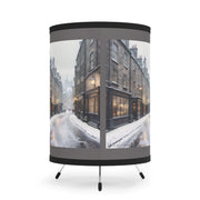 Winter Whispers in Edinburgh Tripod Lamp with High-Res Printed Shade, US\CA plug - Travel Lover - Edinburgh Scotland