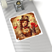 Timeless Affection  Square Stickers - Steampunk - Valentines Day