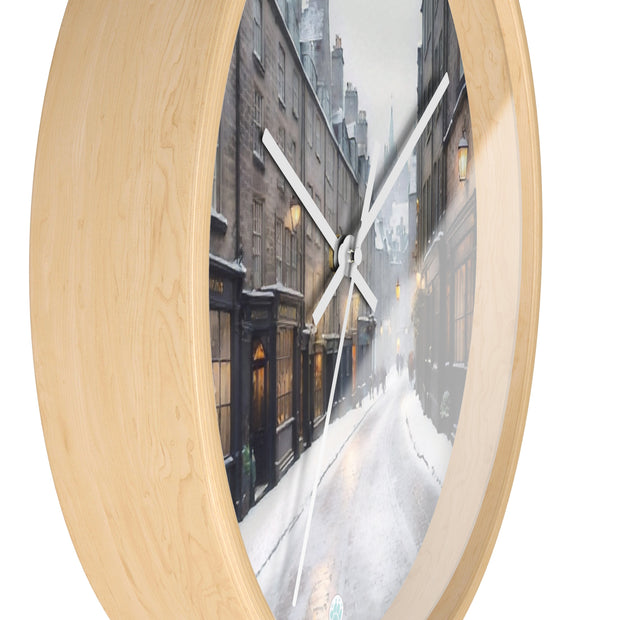 Winter Whispers in Edinburgh Wall Clock - Travel Lover - Edinburgh Scotland