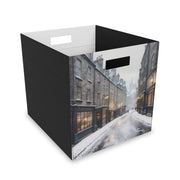 Winter Whispers in Edinburgh Felt Storage Box - Travel Lover - Edinburgh Scotland