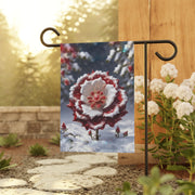 Grace in Frost Garden Banner - Tudor Rose - Winter Beauty