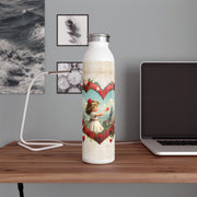 Heart of Dreams Slim Water Bottle - Vintage Vibes - Sweet Romance