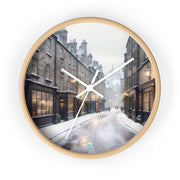 Winter Whispers in Edinburgh Wall Clock - Travel Lover - Edinburgh Scotland