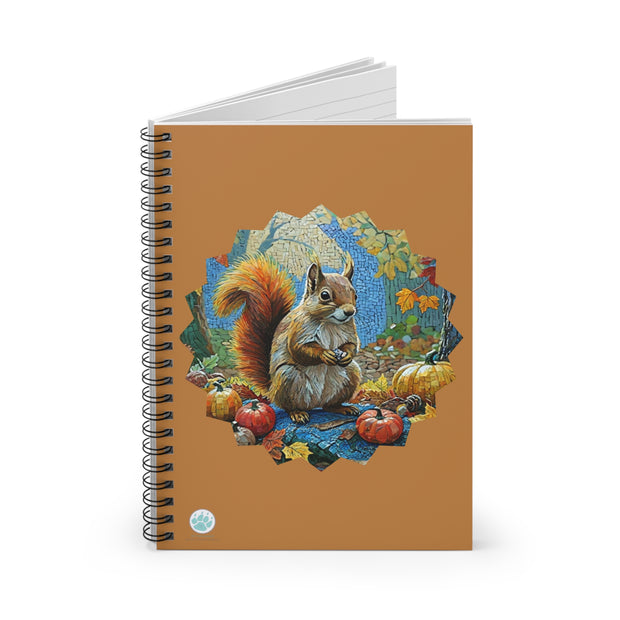 Squirrel Chase Spiral Notebook - Perfect for Nature Lovers Autumn Theme