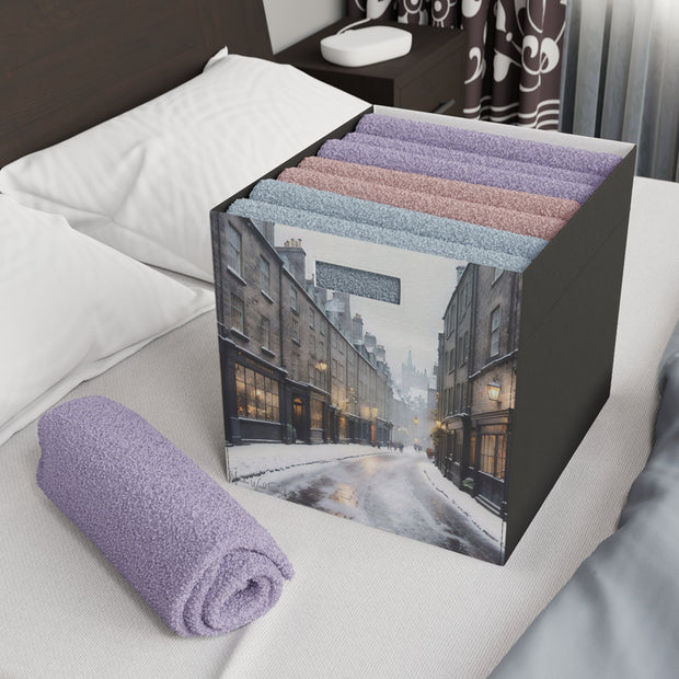 Winter Whispers in Edinburgh Felt Storage Box - Travel Lover - Edinburgh Scotland