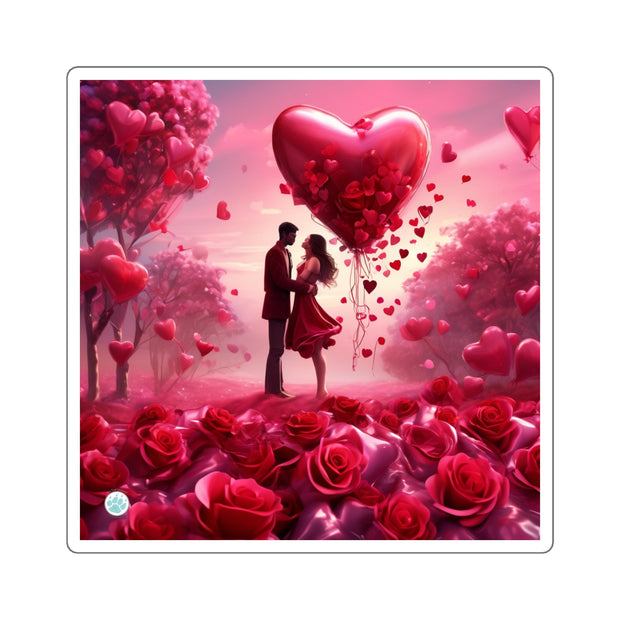 Whispers of Love Square Stickers - Valentines Day - Romance