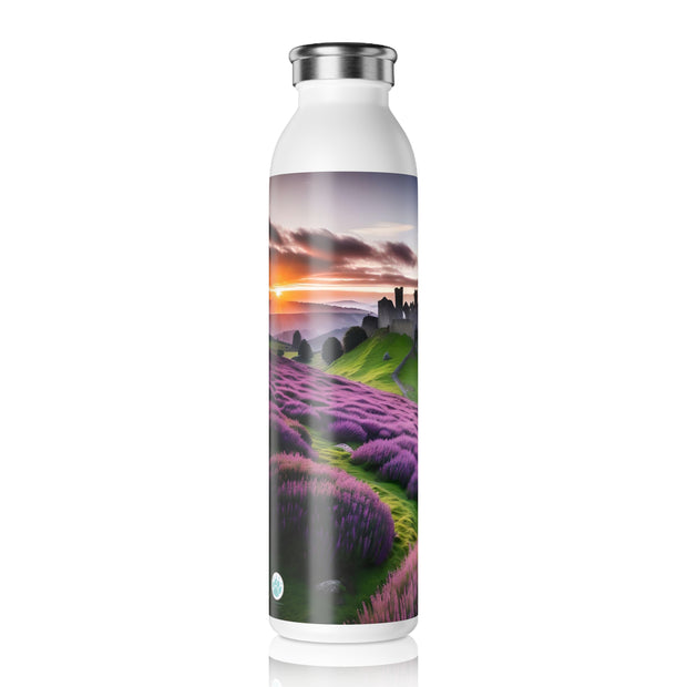 Castle in Heather Slim Water Bottle - Beauty of Nature