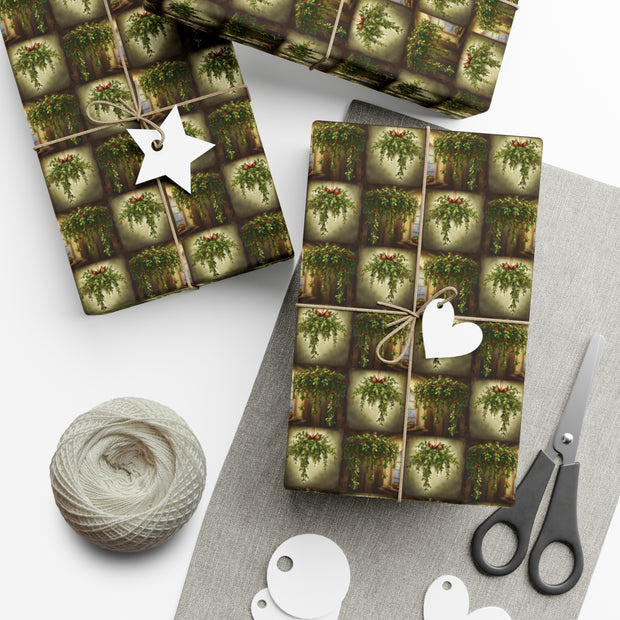 Boughs of Holly Gift Wrap Papers - Holly Decor Holiday Season Peace and Good Will Design