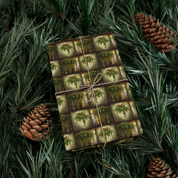 Boughs of Holly Gift Wrap Papers - Holly Decor Holiday Season Peace and Good Will Design