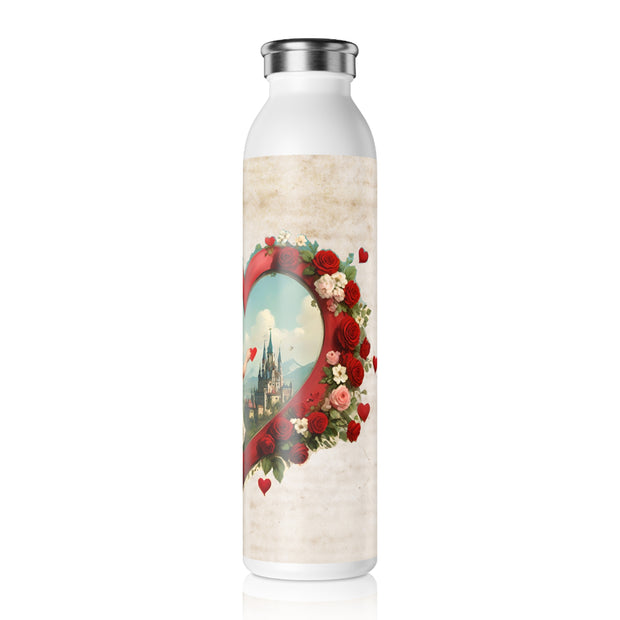 Heart of Dreams Slim Water Bottle - Vintage Vibes - Sweet Romance