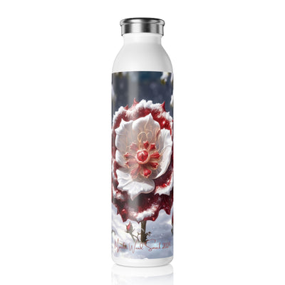 Grace in Frost Slim Water Bottle - Tudor Rose - Winter Beauty