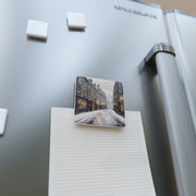 Winter Whispers in Edinburgh Porcelain Magnet, Square - Travel Lover - Edinburgh Scotland