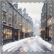 Winter Whispers in Edinburgh Ceramic Coaster - Travel Lover - Edinburgh Scotland