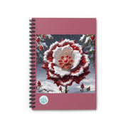 Grace in Frost Spiral Notebook - Ruled Line - Tudor Rose - Winter Beauty