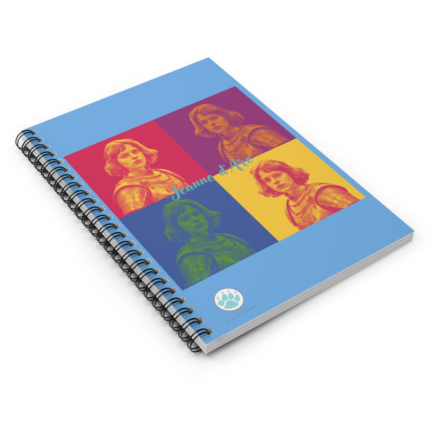 Jeanne d'Arc2 Pop Art Spiral Notebook - Colorful Pop Art Design for Creative Minds - Joan of Arc