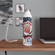 Grace in Frost Slim Water Bottle - Tudor Rose - Winter Beauty