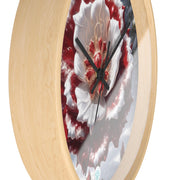 Grace in Frost Wall Clock - Tudor Rose - Winter Beauty