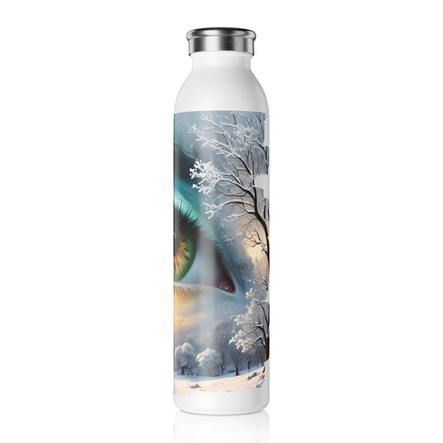 Mother Nature's Gaze Water Bottle - Winter Landscape Artwork