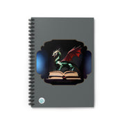 Book Dragon Spiral Notebook - Perfect for Fantasy Lovers and Note-Takers - Mythical Dragon