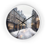 Winter Whispers in Edinburgh Wall Clock - Travel Lover - Edinburgh Scotland