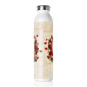 Heart of Dreams Slim Water Bottle - Vintage Vibes - Sweet Romance