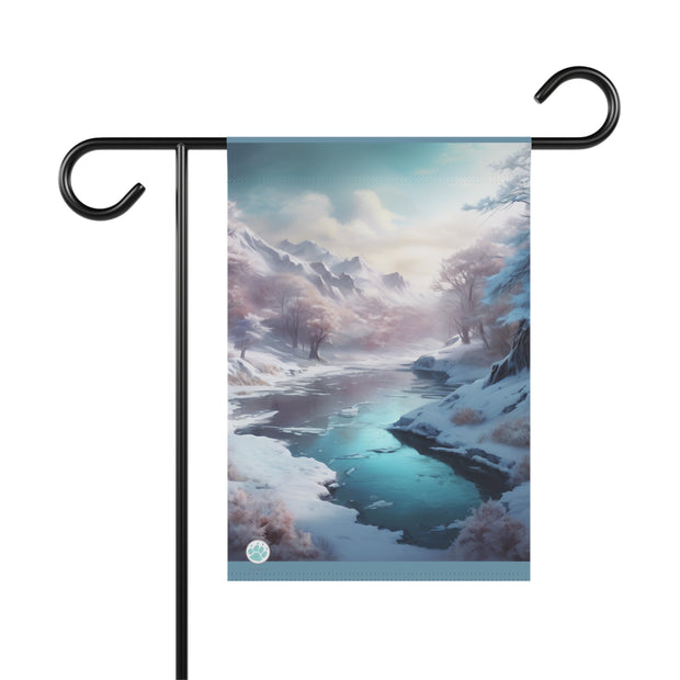 Winter's Embrace House Banner - Serene Winter Wonderland Artwork