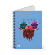 Coos to You Spiral Notebook - Colorful Highland Coo Design