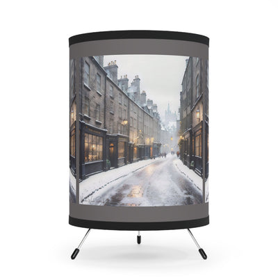 Winter Whispers in Edinburgh Tripod Lamp with High-Res Printed Shade, US\CA plug - Travel Lover - Edinburgh Scotland